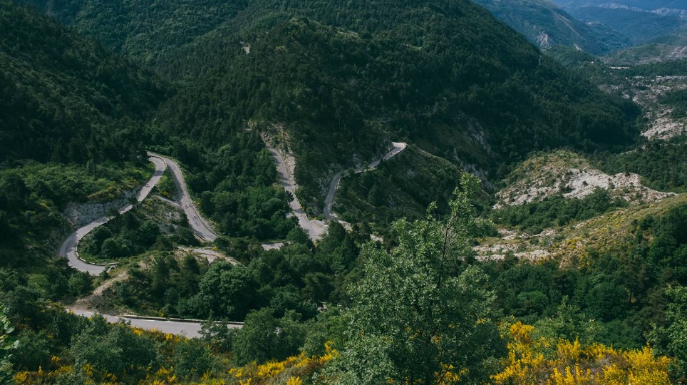 vue aérienne du col