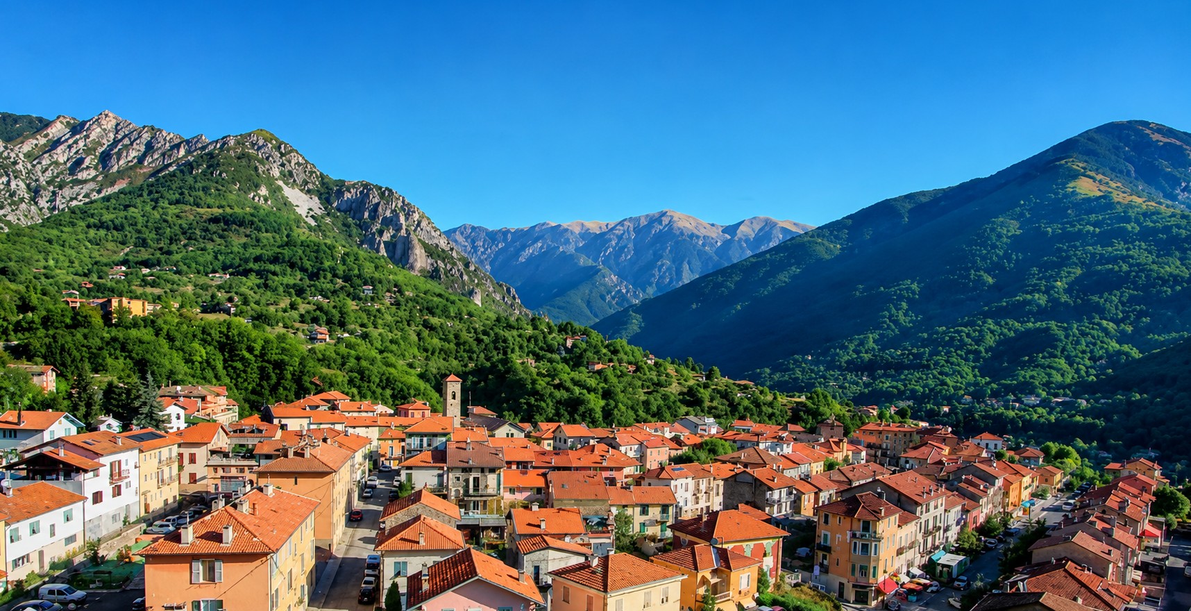 Photo du village de Roquebillière vu d' en haut