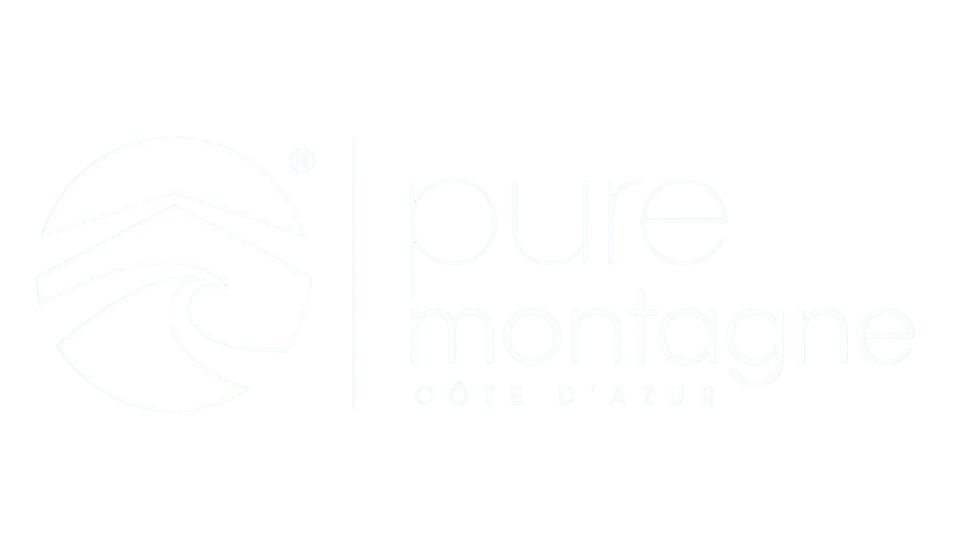 Logo pure montagne blanc