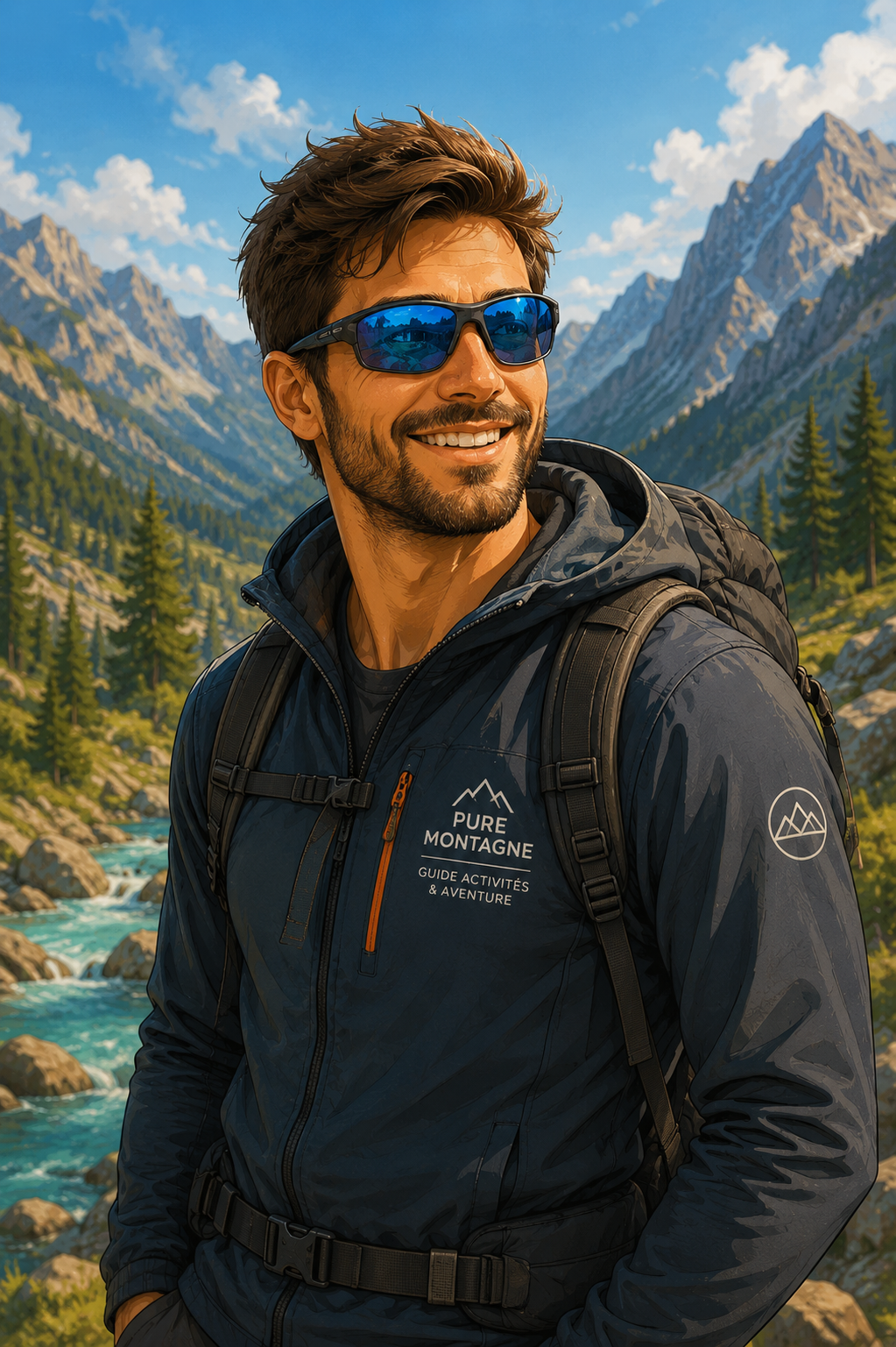 illustration de lucas le guide rando de pure montagne